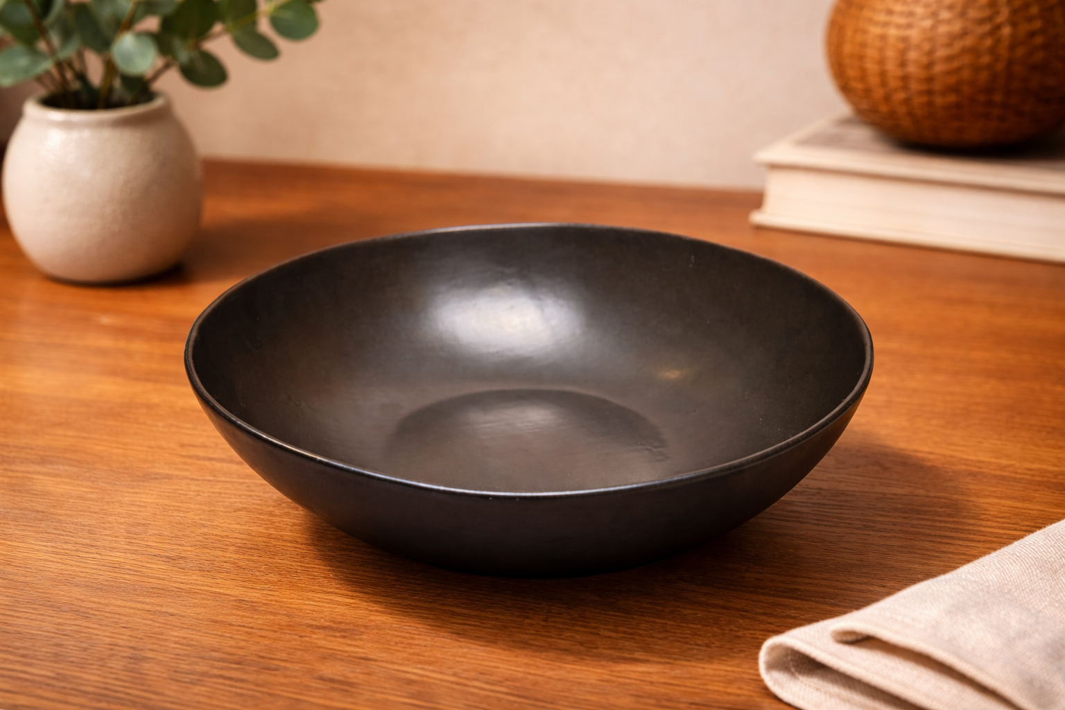 Matte Black Decorative Bowl