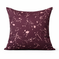 Elegant Plum Floral Cushion Cover – Modern Botanical Decorative Pillow